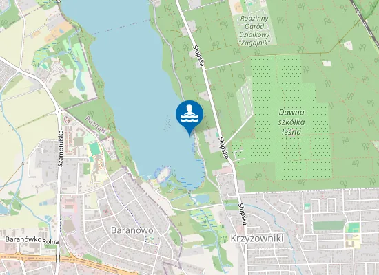 Map of Kąpielisko Krzyżowniki na Jeziorze Kierskim w Krzyżownikach