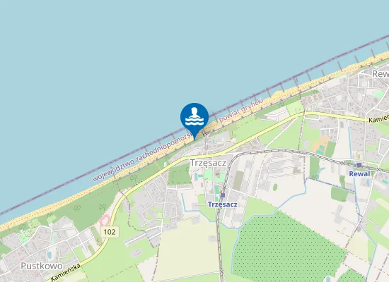 Map of KĄPIELISKO TRZĘSACZ