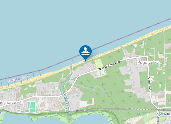 Map of Kąpielisko Pogorzelica plaża zachodnia