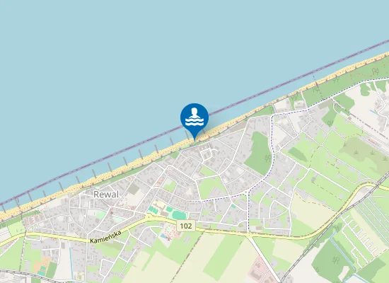 Map of Kąpielisko Rewal plaża wschodnia 1