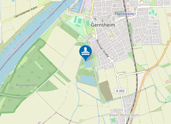 Map of Badesee Gernsheim