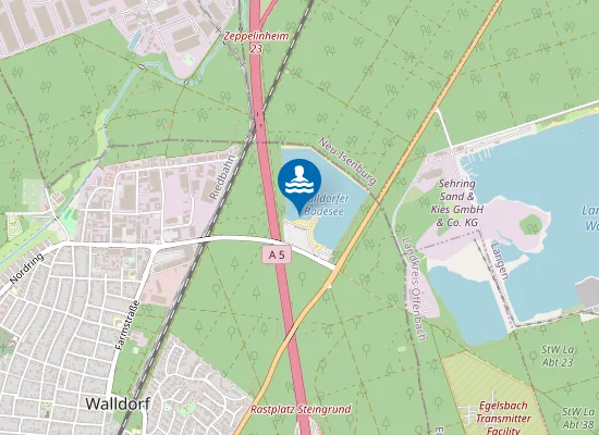 Map of BADESTELLE WALLDORFER SEE