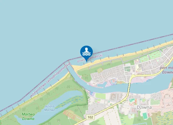 Map of KĄPIELISKO MORSKIE DZIWNÓW SPADOCHRONIARZY POLSKICH