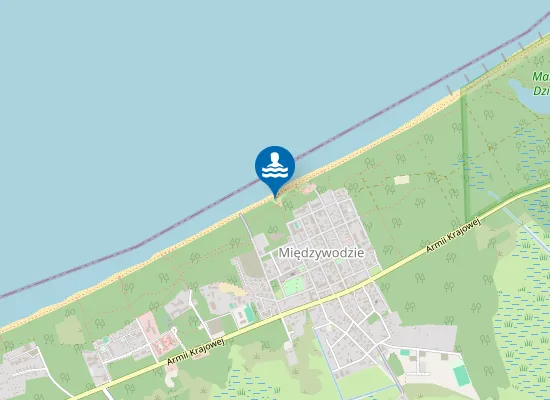 Map of KĄPIELISKO MORSKIE MIĘDZYWODZIE