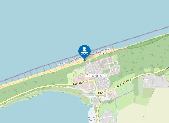 Map of KĄPIELISKO MORSKIE DZIWNÓWEK