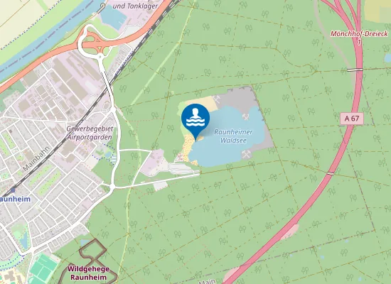 Map of WALDSEE RAUNHEIM