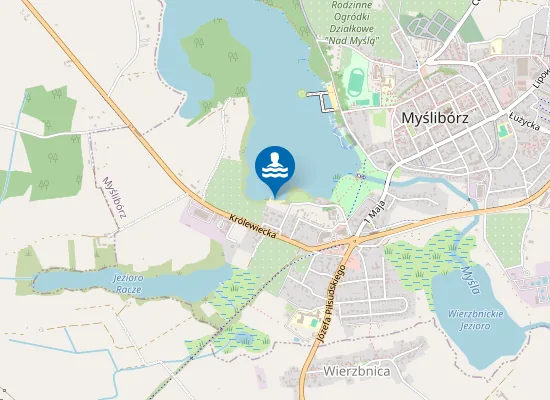 Map of Kąpielisko przy ul. Cienistej w Myśliborzu