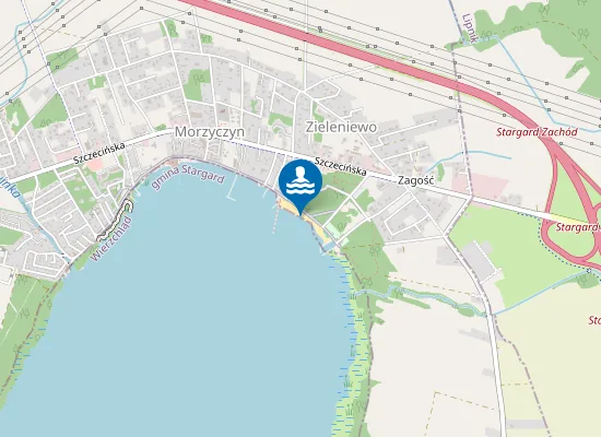 Map of KĄPIELISKO ŚRÓDLĄDOWE W ZIELENIEWIE NAD JEZIOREM MIEDWIE