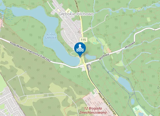 Map of KĄPIELISKO ŚRÓDLĄDOWE GŁĘBOKIE