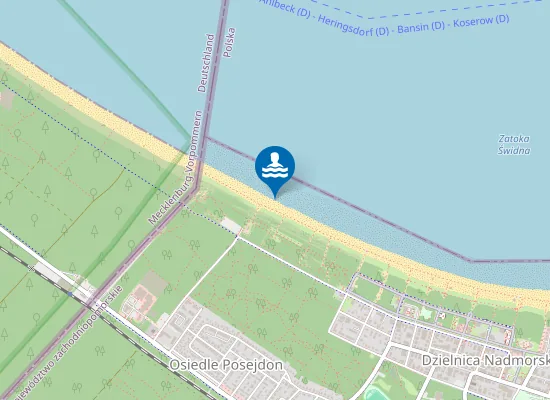 Map of Kąpielisko morskie Świnoujście Bałtycka