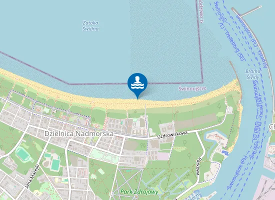 Map of Kąpielisko morskie Świnoujście Interferie