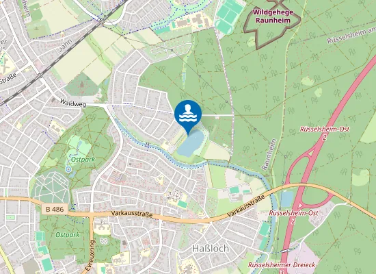 Map of WALDSCHWIMMBAD RUESSELSHEIM