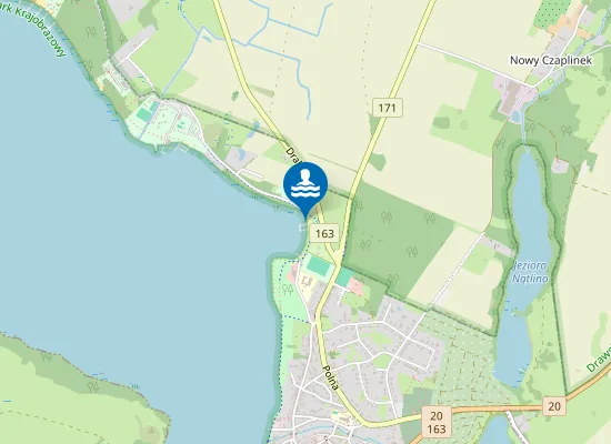 Map of KĄPIELISKO NAD JEZIOREM DRAWSKO PRZY ULICY DRAHIMSKIEJ