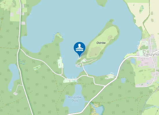 Map of Kąpielisko nad jez Siecino Wyspa Ostrów