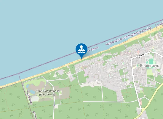 Map of KĄPIELISKO POBIEROWO PLAŻA ZACHODNIA