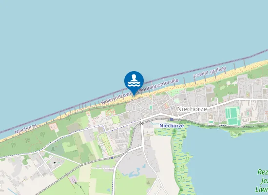 Map of KĄPIELISKO NIECHORZE PLAŻA ZACHODNIA