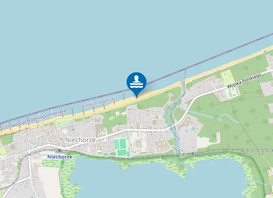 Map of KĄPIELISKO NIECHORZE PLAŻA WSCHODNIA