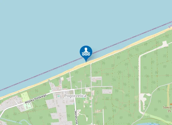 Map of KĄPIELISKO POGORZELICA PLAŻA WSCHODNIA