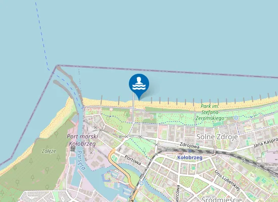 Map of KĄPIELISKO MORSKIE KOŁOBRZEG WSCHÓD BAŁTYK