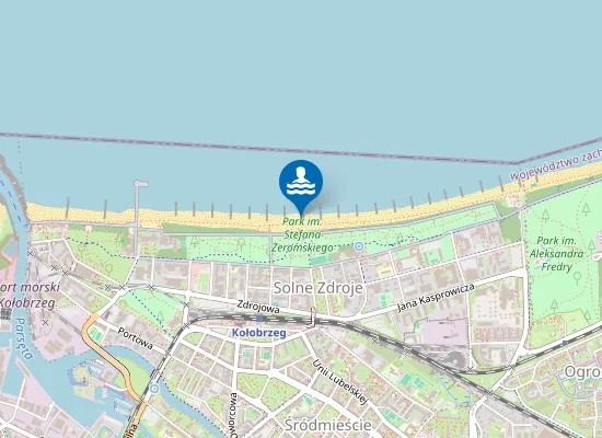 Map of KĄPIELISKO MORSKIE KOŁOBRZEG WSCHÓD SŁONECZKO