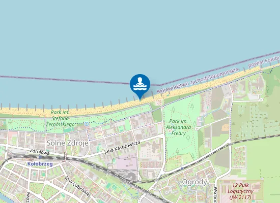 Map of KĄPIELISKO MORSKIE KOŁOBRZEG WSCHÓD KAMIENNY SZANIEC