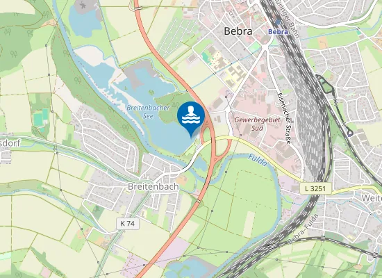 Map of FULDASEE BEBRA BREITENBACH