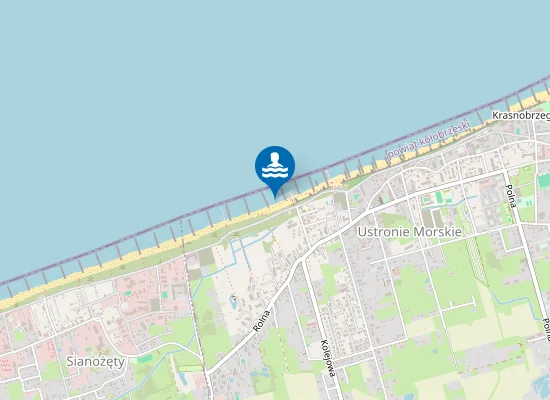 Map of KĄPIELISKO MORSKIE W USTRONIU MORSKIM NADBRZEŻNA
