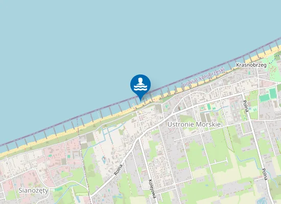 Map of KĄPIELISKO MORSKIE W USTRONIU MORSKIM FREGATA