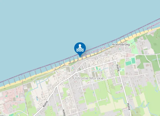 Map of KĄPIELISKO MORSKIE W USTRONIU MORSKIM CENTRALNA