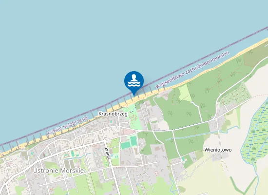 Map of KĄPIELISKO MORSKIE W USTRONIU MORSKIM MUSZLA