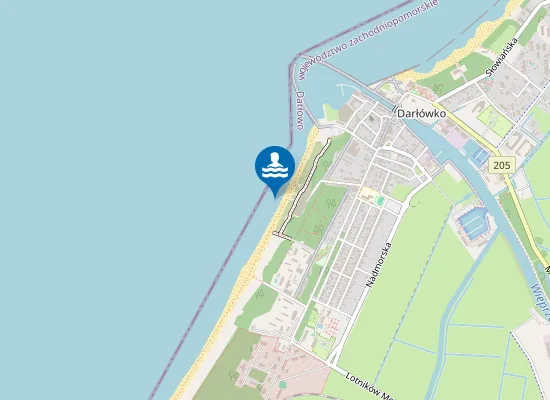 Map of Kąpielisko Darłówko Zachodnie Kąpielisko Nr 3