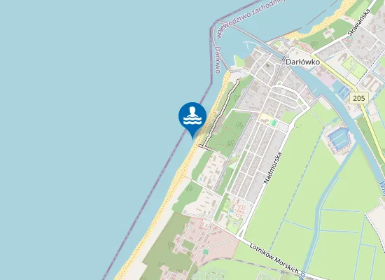 Map of Kąpielisko Darłówko Zachodnie Kąpielisko Nr 4