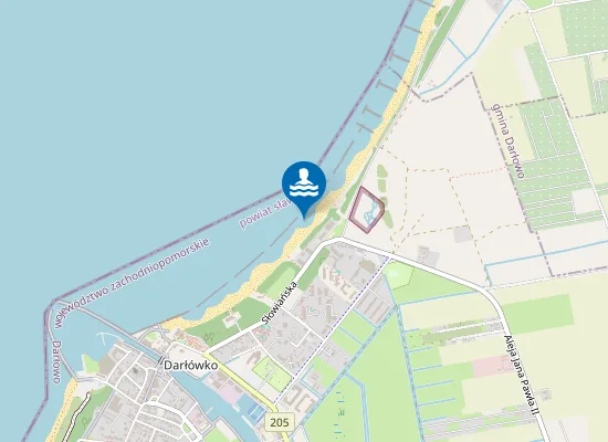 Map of Darłówko Wschodnie - Kąpielisko Nr 4