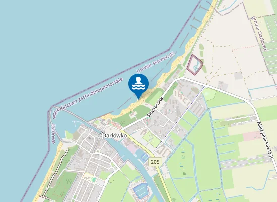 Map of Darłówko Wschodnie - Kąpielisko Nr 2