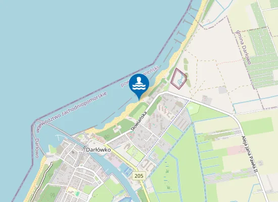 Map of Darłówko Wschodnie - Kąpielisko Nr 3
