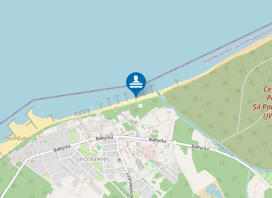 Map of Jarosławiec Wschód Plaża Centralna