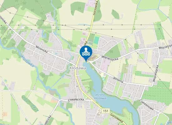 Map of KĄPIELISKO NAD JEZIOREM KŁODAWSKIM