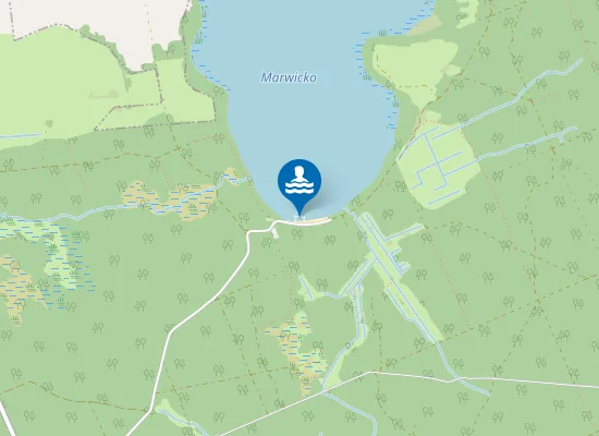 Map of Kąpielisko na Jeziorze Marwicko