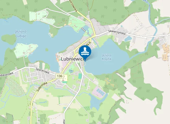 Map of PRZYSTAŃ WODNA ZSMP OSW KACZY DOŁEK W LUBNIEWICACH