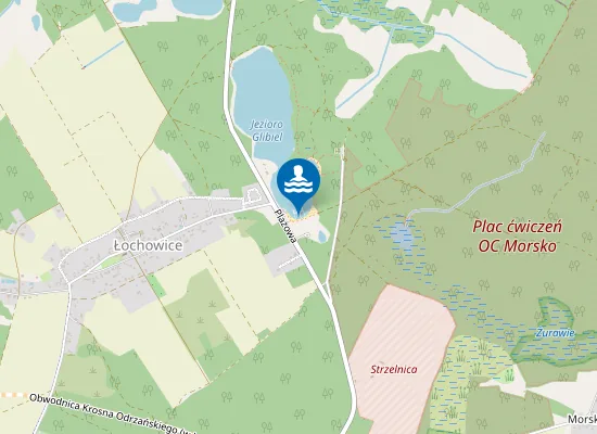 Map of KĄPIELISKO STRZEŻONE W MIEJSCOWOŚCI ŁOCHOWICE NAD JEZIOREM GLIBIEL