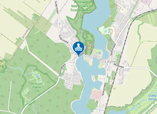 Map of KĄPIELISKO PRZYSTAŃ WODNA ZSMP W ŁAGOWIE NA JEZIORZE ŁAGOWSKIM