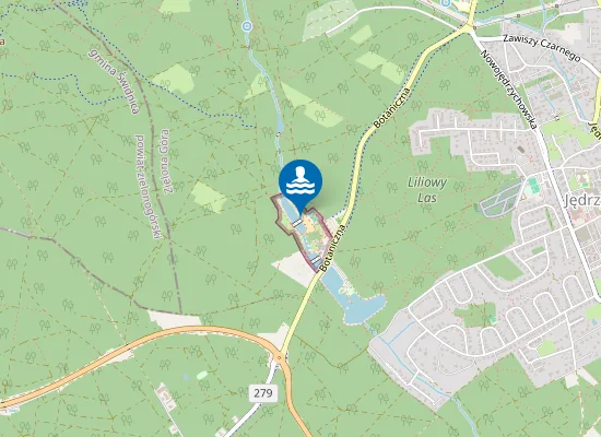 Map of Kąpielisko przy ul. Botanicznej 78 w Zielonej Górze