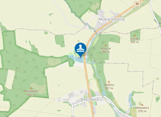 Map of KĄPIELISKO POŁOŻONE NA TERENIE OŚRODKA REKREACYJNO-WYPOCZYNKOWEGO W PIETROWICACH