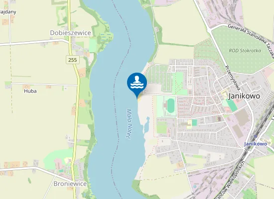 Map of KĄPIELISKO NAD JEZIOREM PAKOSKIM W JANIKOWIE