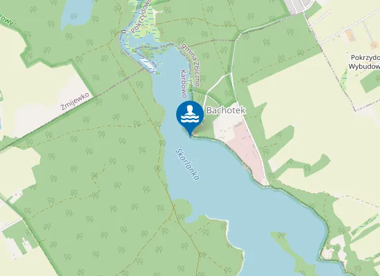 Map of KĄPIELISKO STANICA WODNA BACHOTEK