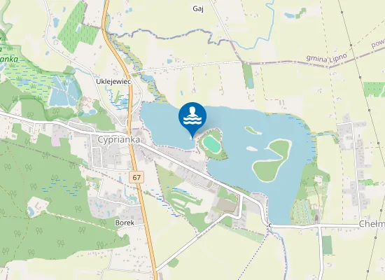 Map of KĄPIELISKO JEZIORO CHEŁMICA