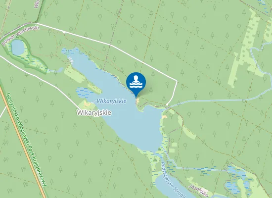 Map of KĄPIELISKO MIEJSKIE NA JEZIORZE WIKARYJSKIM