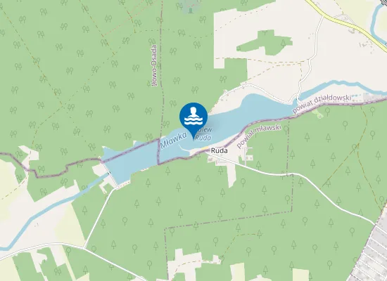 Map of ZALEW RUDA K/MŁAWY