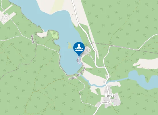 Map of KĄPIELISKO NR 1 NAD JEZIOREM BARTĘŻEK W TARDZIE