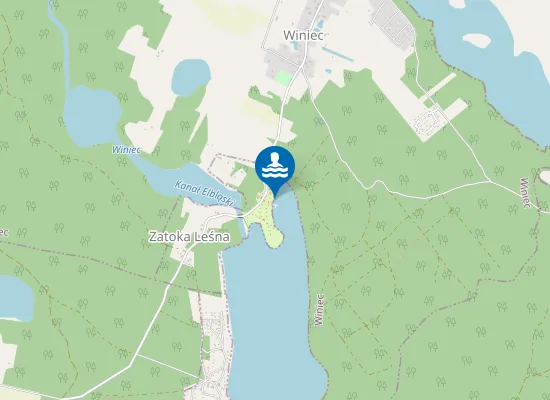 Map of Kąpielisko nr 2 nad jeziorem Ilińsk w Wińcu